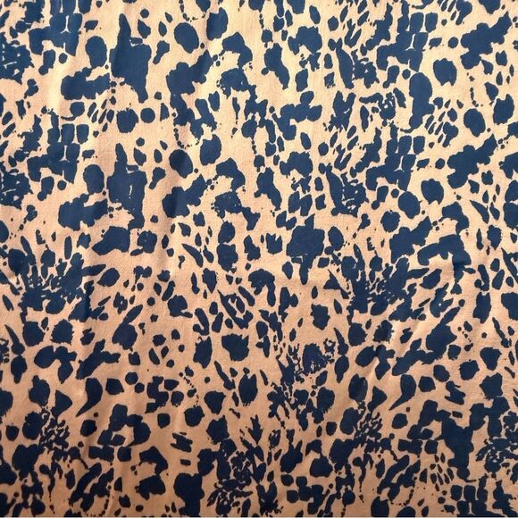 Halogen Leopard Print Satin Midi Skirt with Side Slit Sz Large NWOT - Picture 4 of 5